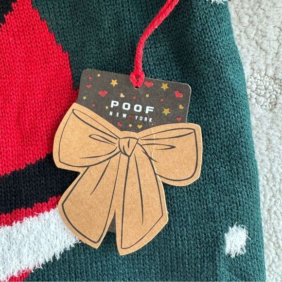 New Poof! New York ugly Christmas sweater with Santa Claus body beard sz S - Picture 5 of 9